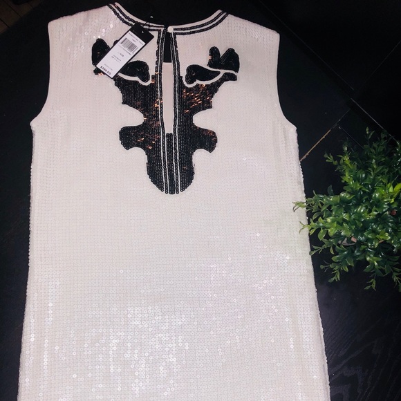 BCBG SEQUIN COCKTAIL SHIFT DRESS - Picture 4 of 4